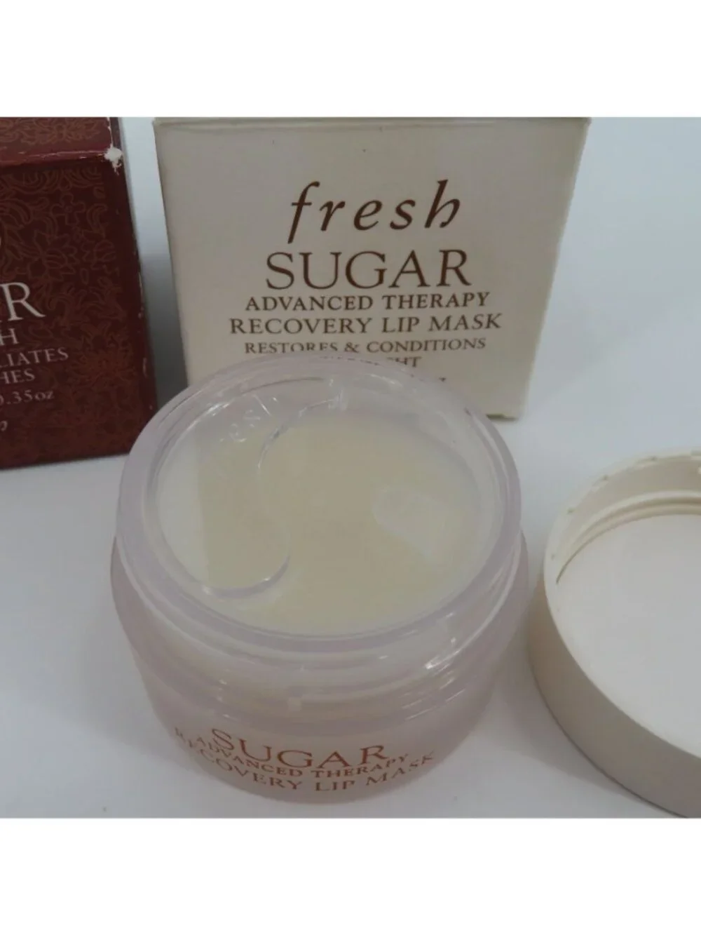Fresh Sugar Set of Lip Polish and Recovery Lip Mask .35oz NEW Open Box Unused